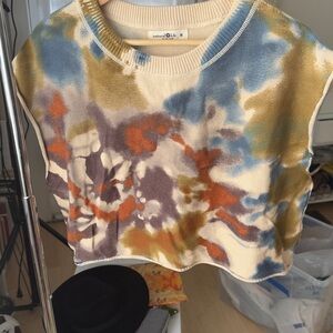 Colorful Abstract Knit Top